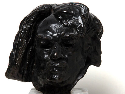 Auguste RODIN (1840 – 1917), Tête de Balzac, 1895 - 1897. Bronze moulé, H. 18,5 cm. ©MahN - AP 9352