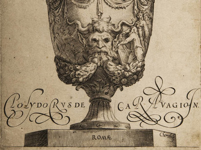 Cherubino Alberti (1553-1615) d'après Polydoro da Caravaggio, Vase de style antique, 1580-1582, burin. AP 14754