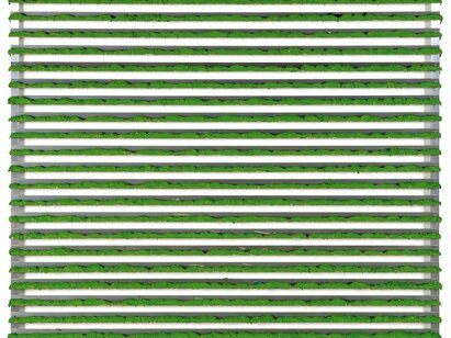 Bernhard Härtter (*1962), Komposition O.T., 2006. Huile sur aluminium, 100 x 100 cm. ©MahN - AP 2601
