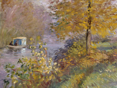 Claude Monet (1840-1926), Le bateau-atelier ou La barque-atelier, 1876. AP 1658