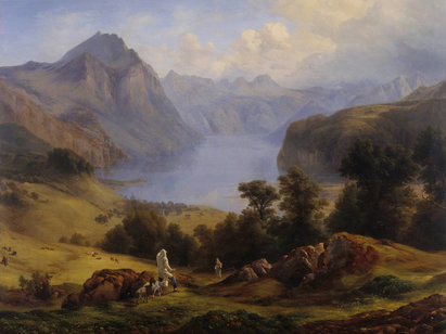 Maximilien de Meuron, Le lac de Walenstadt, sans date (1844). AP 24