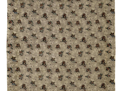 Toile en indienne, Fabrique-Neuve de Cortaillod, Neuchâtel, fin du 18e siècle, impression à la planche de bois. AA 7017