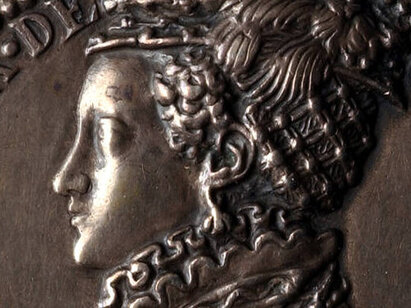 Pietro Paolo Galeotti (1520-1584), Portrait d'Isabelle de Chalant, 1557, argent, frappe. CN 2405