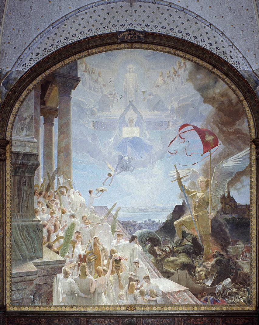 La cage d'escalier du Musée. Une oeuvre d'art totale