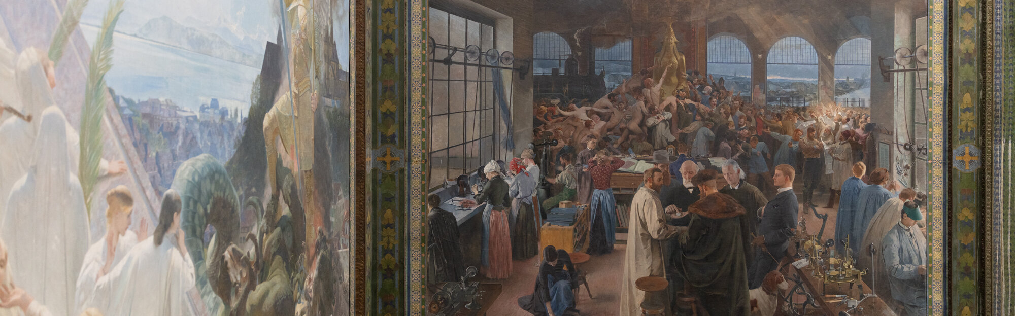 La cage d'escalier du Musée. Une oeuvre d'art totale