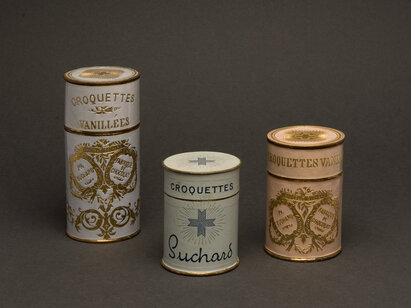 Emballages de croquettes Suchard, vers 1890. ST 5836
