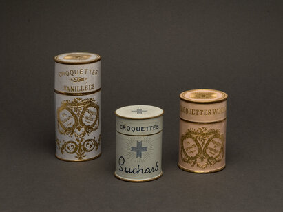 Emballages de croquettes Suchard, vers 1890. ST 5836