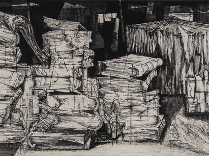 Jean-François Diacon (1930-2017), Grimoires, vers 1970, eau-forte et aquatinte. AP 31348