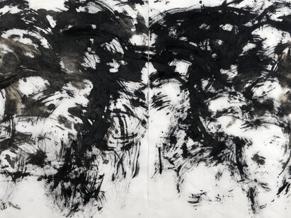 Christiane Dubois (1947), Terre 1, 2004, encre de Chine. AP 6909