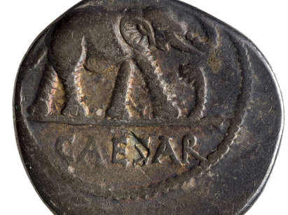 Anonyme, Monnaie de la République romaine, Denier, 49-48 avant J-C, trésor romain, 1824. CN 3196
