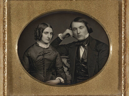 Anonyme Portrait de couple, vers 1850, photographie. H 5810