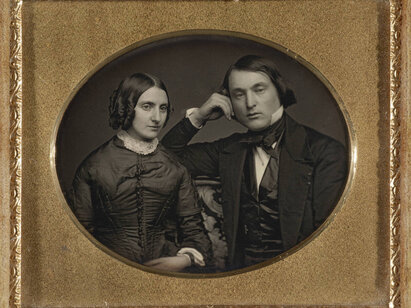 Anonyme Portrait de couple, vers 1850, photographie. H 5810