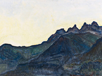 Ferdinand Hodler (1853-1918), Les Dents du Midi vues de Champéry, 1916. AP 655