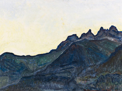 Ferdinand Hodler (1853-1918), La Dent du Midi à l’aube, 1916. AP 655