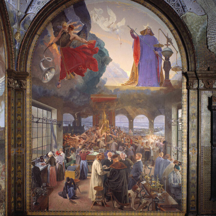 The Museum's staircase. A total work of art