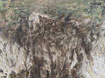 Miklos Bokor, Multitude, 1996. Huile sur toile, 203 x 305 cm. ©MahN - photo: Maciej Czepiel
