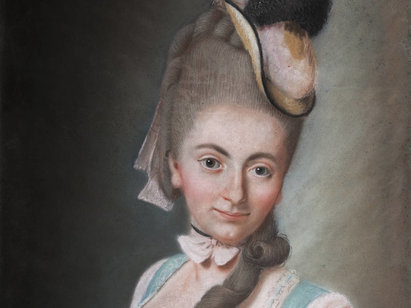 Anonyme, Henriette Dorothée du Peyrou, deuxième moitié du 18e siècle, pastel. H 6038