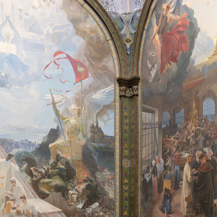 La cage d'escalier du Musée. Visite commentée