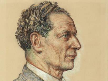 Charles L'Eplattenier, Portrait de Maurice Corbellari, vers 1940, pastel. H 2019.81