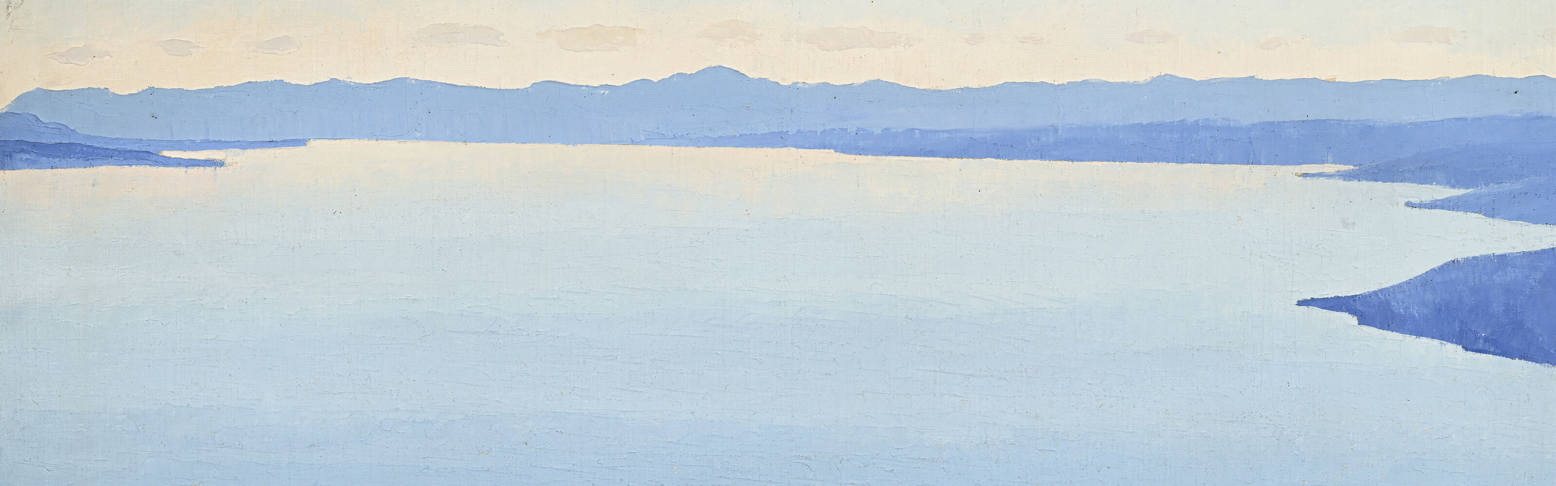 Marcel d'Eternod, Vue du Léman, 1919. Huile sur toile, 57 x 89 cm. Collection privée ©Piguet Hôtel des ventes